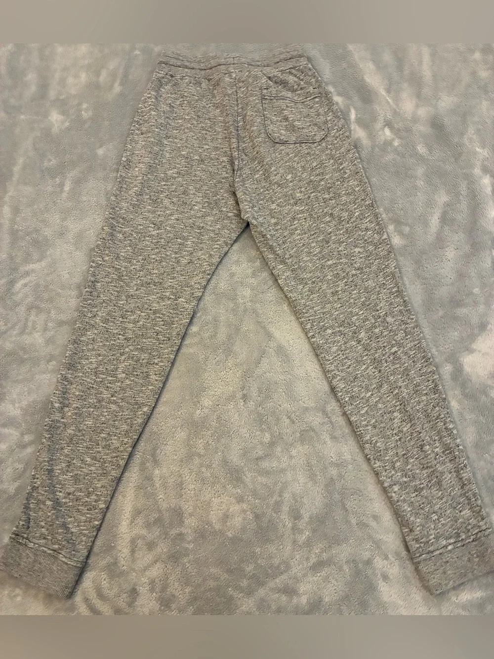 Men’s Faded Glory Gray Fleece Jogger Pants -   Drawstring Waistline Size Small